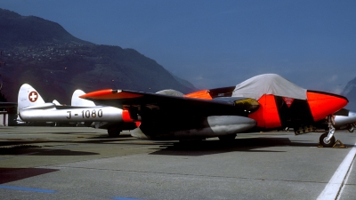 Photo ID 78536 by Joop de Groot. Switzerland Air Force De Havilland DH 100 Vampire FB 6, J 1080