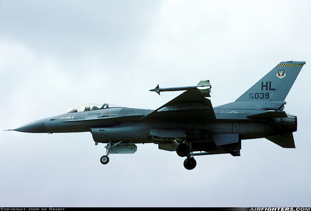 USA - Air Force General Dynamics F-16A Fighting Falcon 78-0039 at Leeuwarden (LWR / EHLW), Netherlands