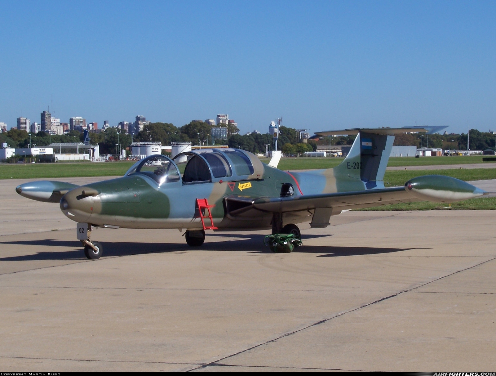 Argentina - Air Force Morane-Saulnier MS.760 Paris IR E-202 at Buenos Aires - Aeroparque Jorge Newbery (AEP / SABE), Argentina