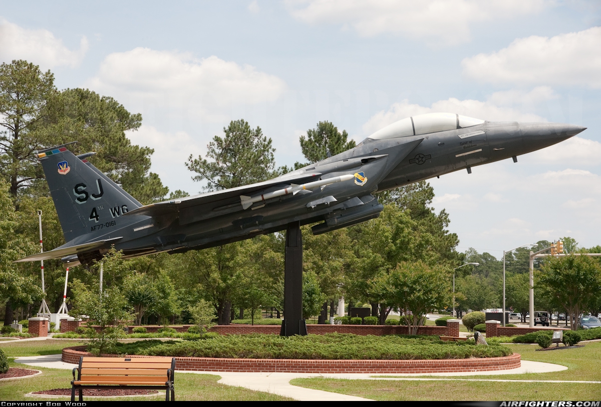 USA - Air Force McDonnell Douglas F-15B Eagle 77-0161 at Goldsboro - Seymour Johnson AFB (GSB / KGSB), USA