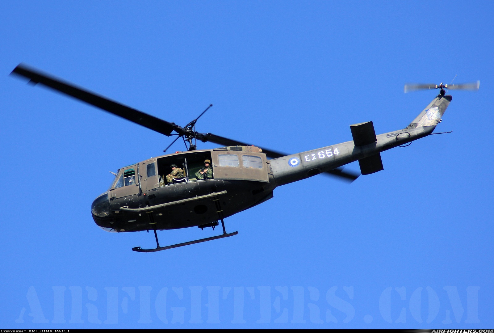 Greece - Army Bell UH-1H Iroquois (205) ES654 at Megara AB - Pahi (LGMG), Greece