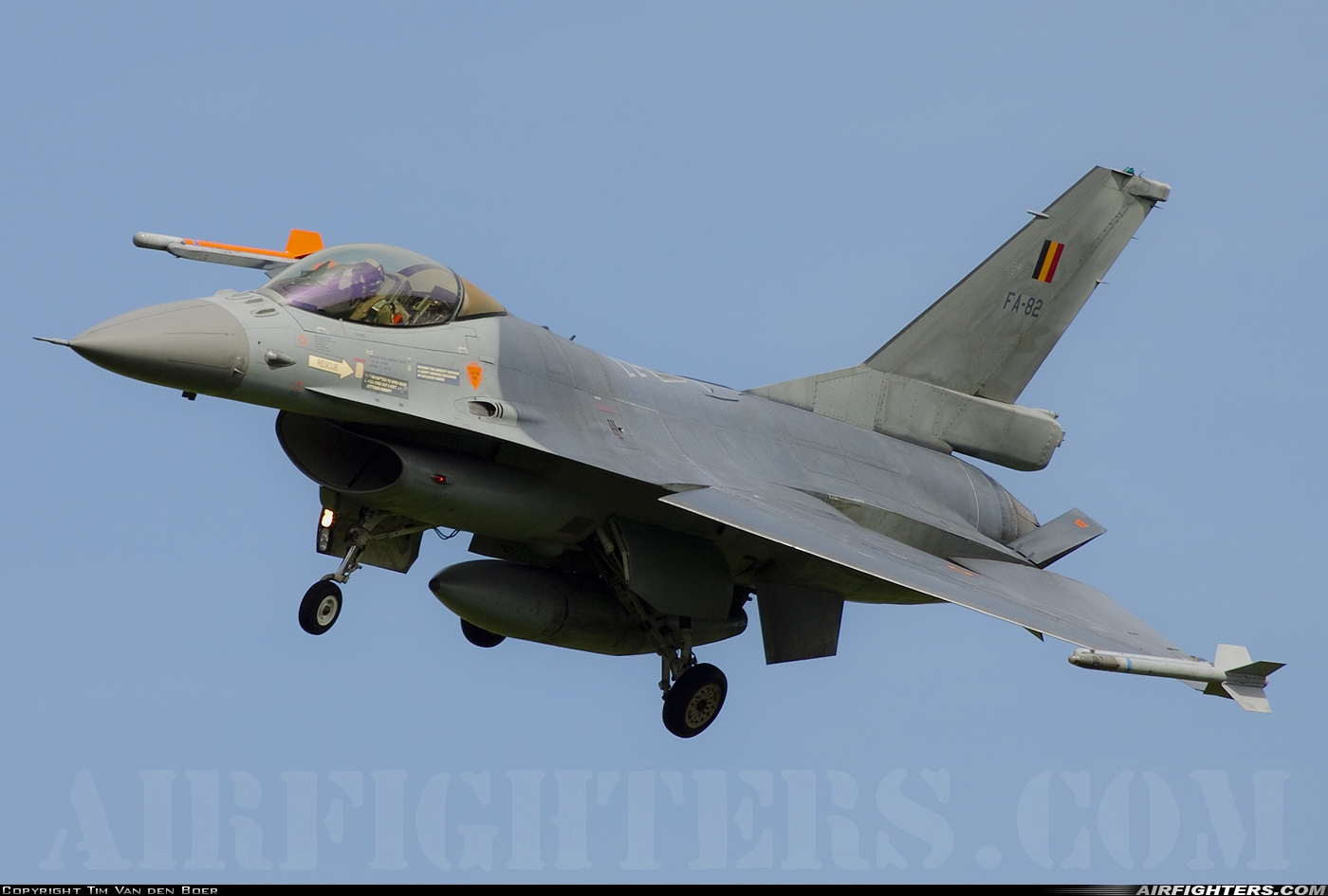 Belgium - Air Force General Dynamics F-16AM Fighting Falcon FA-82 at Kleine Brogel (EBBL), Belgium