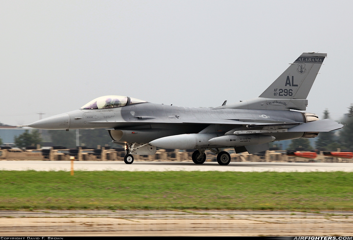 USA - Air Force General Dynamics F-16C Fighting Falcon 87-0296 at Oshkosh - Wittman Regional (OSH / KOSH), USA