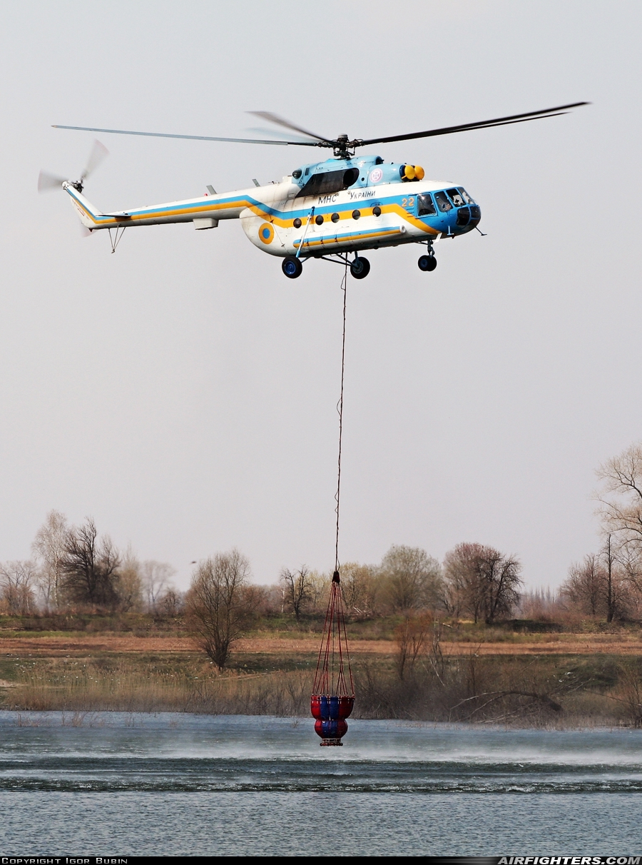 Ukraine - State Emergency Service Mil Mi-8MT 22 YELLOW at Nezhin - (UKRN), Ukraine