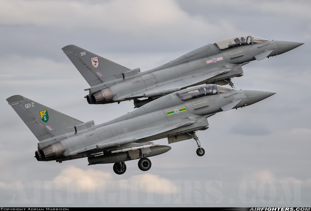 UK - Air Force Eurofighter Typhoon T3 ZJ814 at Coningsby (EGXC), UK