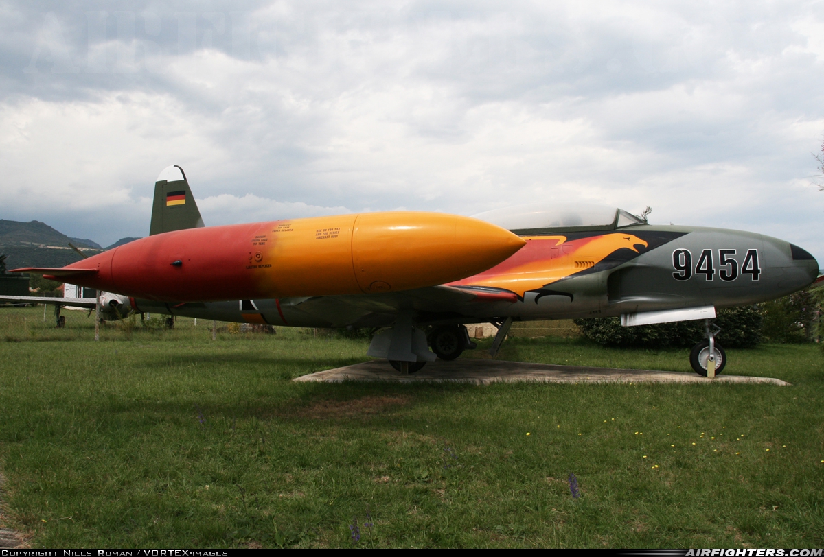 Germany - Air Force Lockheed T-33A Shooting Star 94+54 at Montelimar Ancone (LFLQ), France