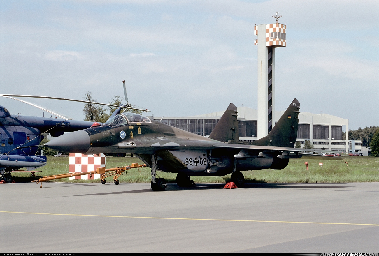 Germany - Air Force Mikoyan-Gurevich MiG-29A (9.12A) 98+08 at Ingolstadt - Manching (ETSI), Germany