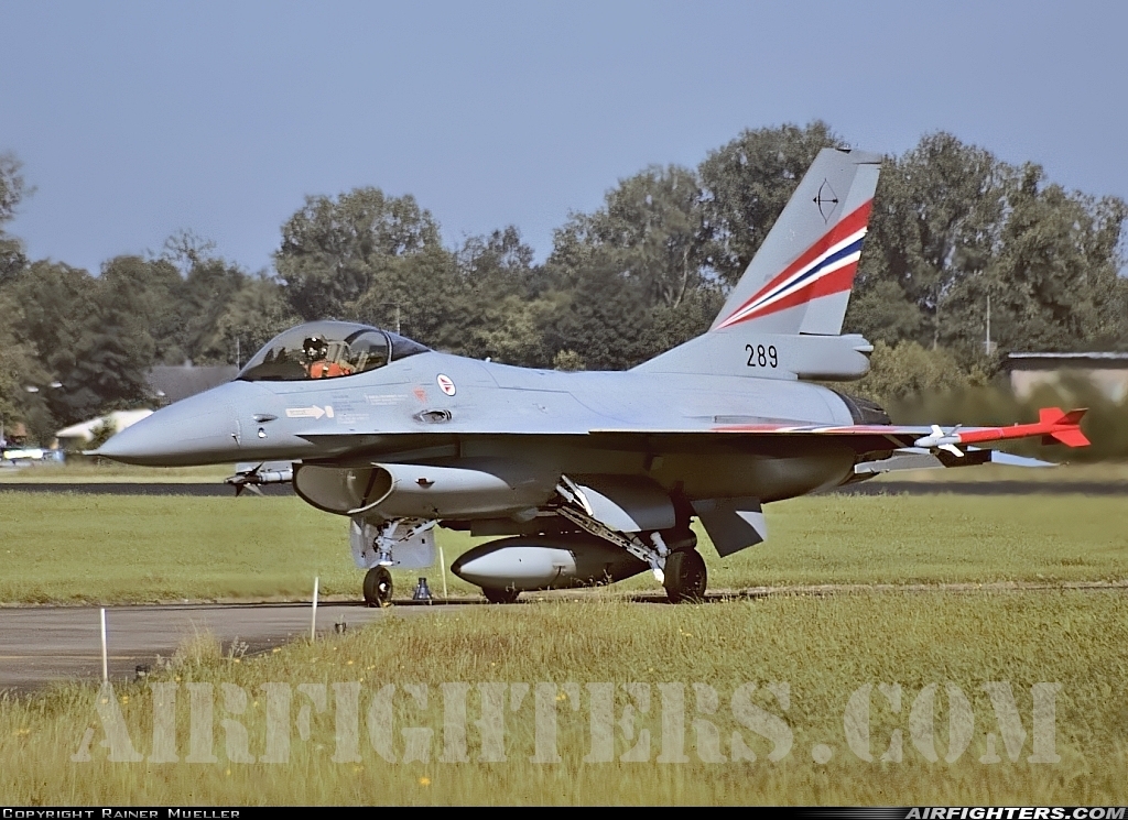 Norway - Air Force General Dynamics F-16A Fighting Falcon 289 at Uden - Volkel (UDE / EHVK), Netherlands