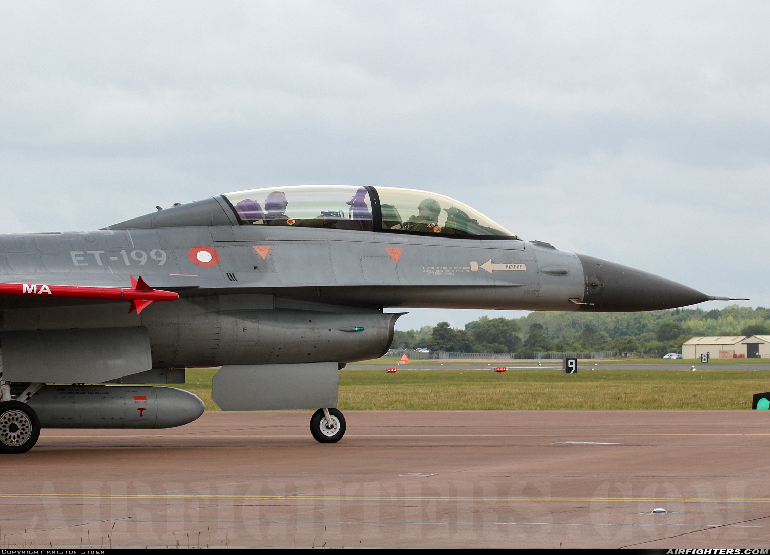 Denmark - Air Force General Dynamics F-16BM Fighting Falcon ET-199 at Fairford (FFD / EGVA), UK