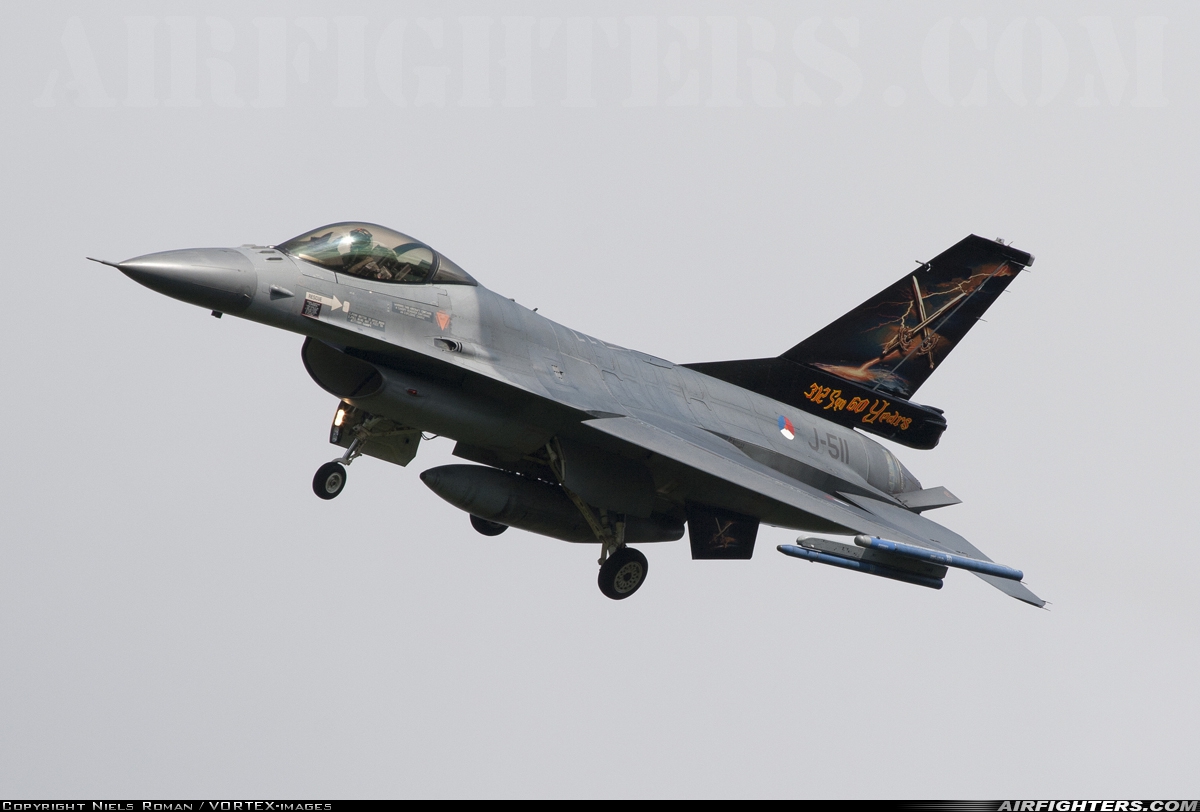 Netherlands - Air Force General Dynamics F-16AM Fighting Falcon J-511 at Uden - Volkel (UDE / EHVK), Netherlands