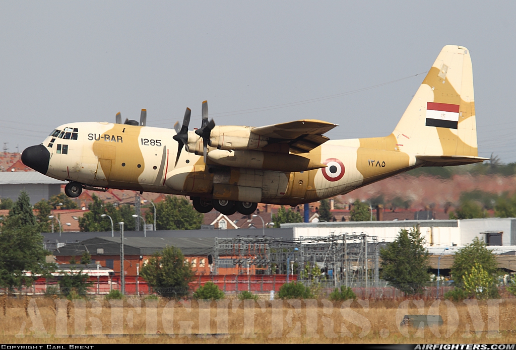 Egypt - Air Force Lockheed C-130H Hercules (L-382) 1285 at Madrid - Getafe (LEGT), Spain