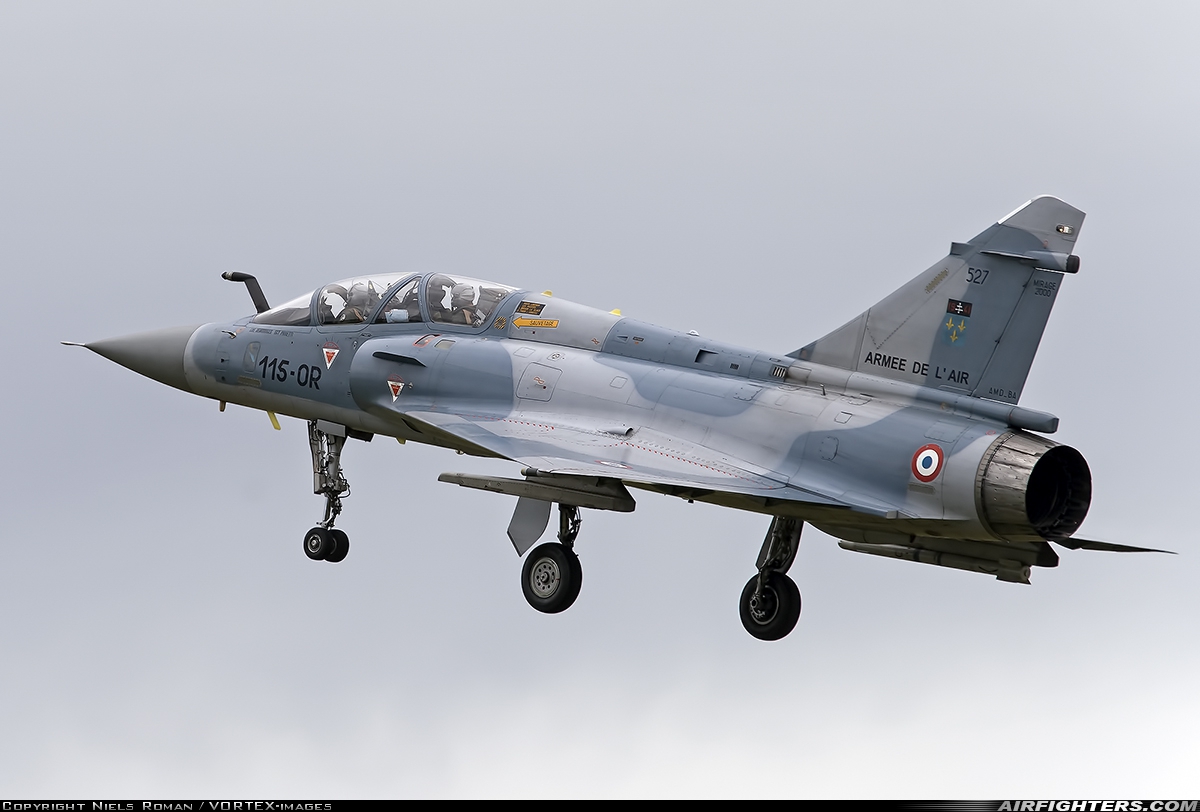France - Air Force Dassault Mirage 2000B 527 at Orange - Caritat (XOG / LFMO), France