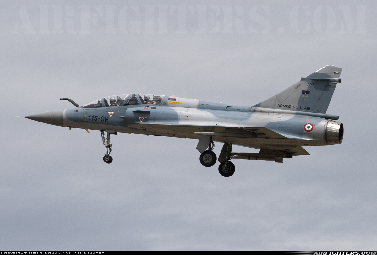 France - Air Force Dassault Mirage 2000B 527 at Orange - Caritat (XOG / LFMO), France