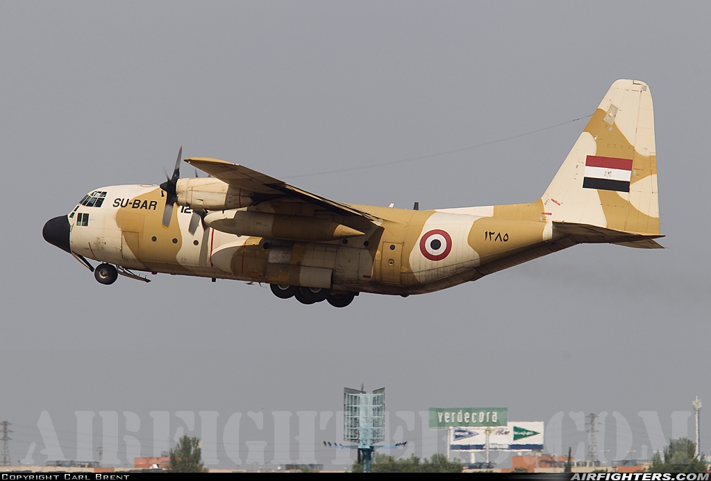 Egypt - Air Force Lockheed C-130H Hercules (L-382) 1285 at Madrid - Getafe (LEGT), Spain