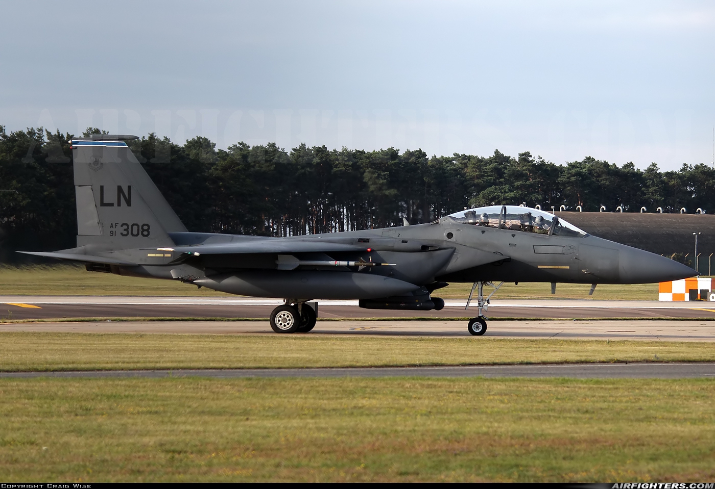USA - Air Force McDonnell Douglas F-15E Strike Eagle 91-0308 at Lakenheath (LKZ / EGUL), UK