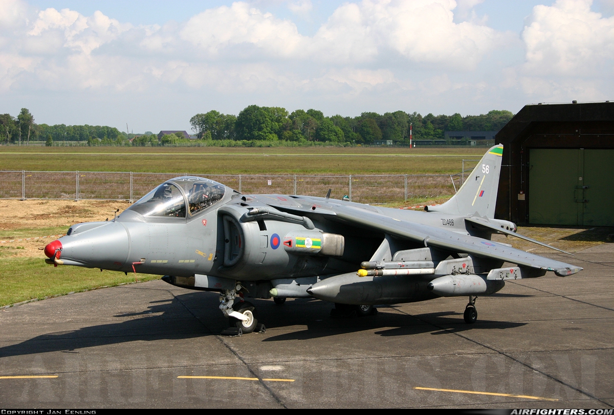 UK - Air Force British Aerospace Harrier GR.7 ZD466 at Laarbruch (EDUL / ETUL), Germany