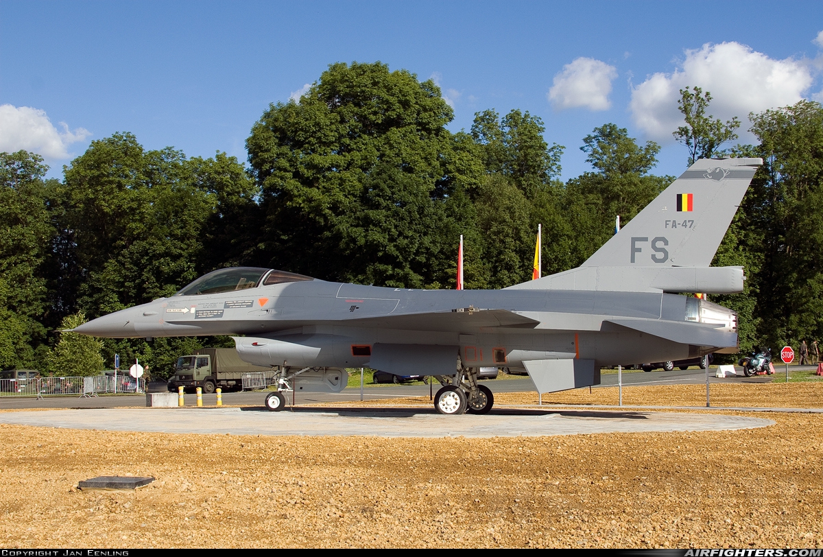 Belgium - Air Force General Dynamics F-16A Fighting Falcon FA-47 at Florennes (EBFS), Belgium