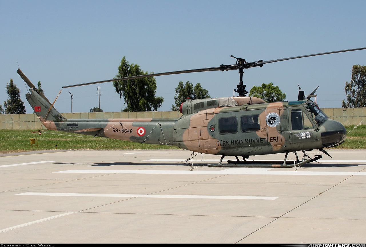 Türkiye - Air Force Bell UH-1H Iroquois (205) 69-15648 at Izmir - Kaklic (LTFA), Türkiye