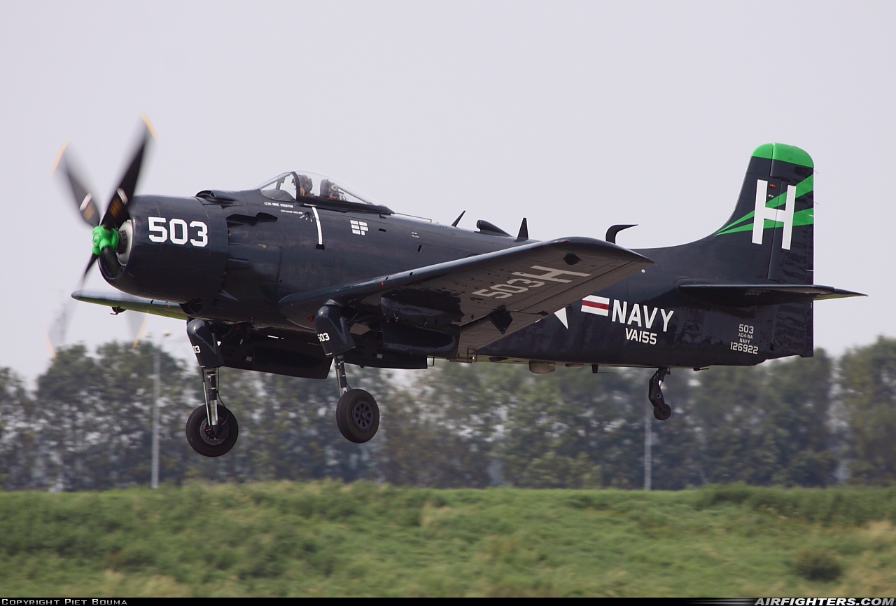 Private Douglas A-1D Skyraider (AD-4N) F-AZDP at Lelystad (LEY / EHLE), Netherlands
