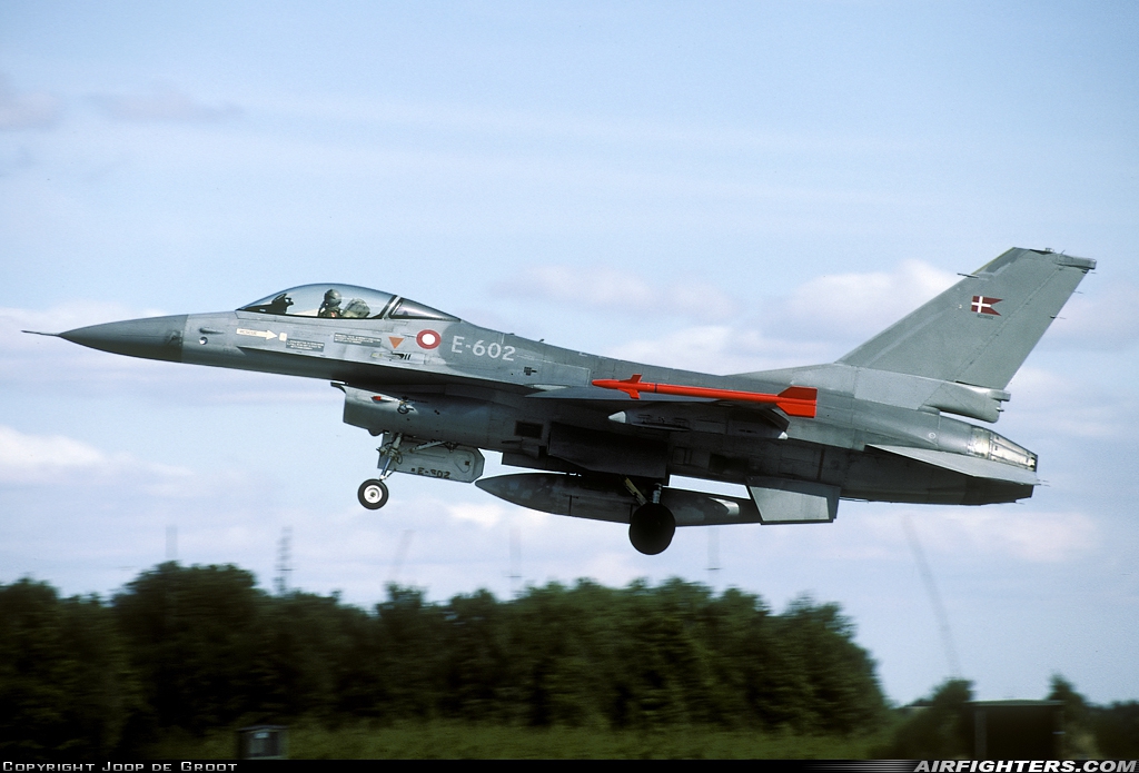 Denmark - Air Force General Dynamics F-16A Fighting Falcon E-602 at Skrydstrup (EKSP), Denmark