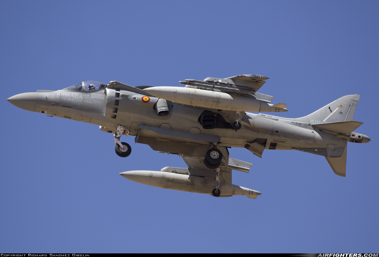 Spain - Navy McDonnell Douglas AV-8B+ Harrier ll VA.1B-29 at Seville - Moron de la Frontera (OZP / LEMO), Spain