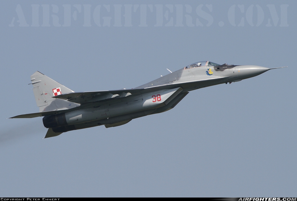 Poland - Air Force Mikoyan-Gurevich MiG-29A (9.12A) 38 at Minsk Mazowiecki (EPMM), Poland