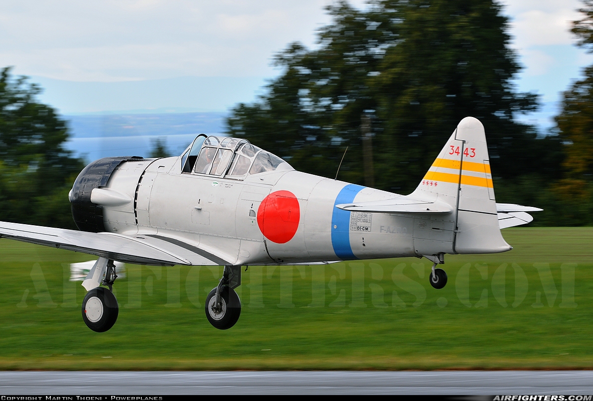 Private North American AT-6B Texan F-AZRO at Lausanne-Blécherette (LSGL), Switzerland