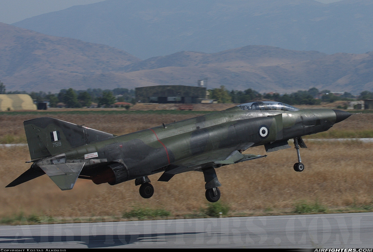 Greece - Air Force McDonnell Douglas RF-4E Phantom II 7519 at Larissa (LRA / LGLR), Greece
