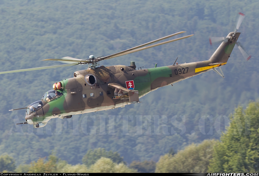 Slovakia - Air Force Mil Mi-35 (Mi-24V) 0927 at Sliac (LZSL), Slovakia