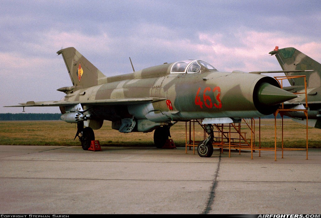East Germany - Air Force Mikoyan-Gurevich MiG-21SPS-K 463 at Rothenburg (EDBR), Germany