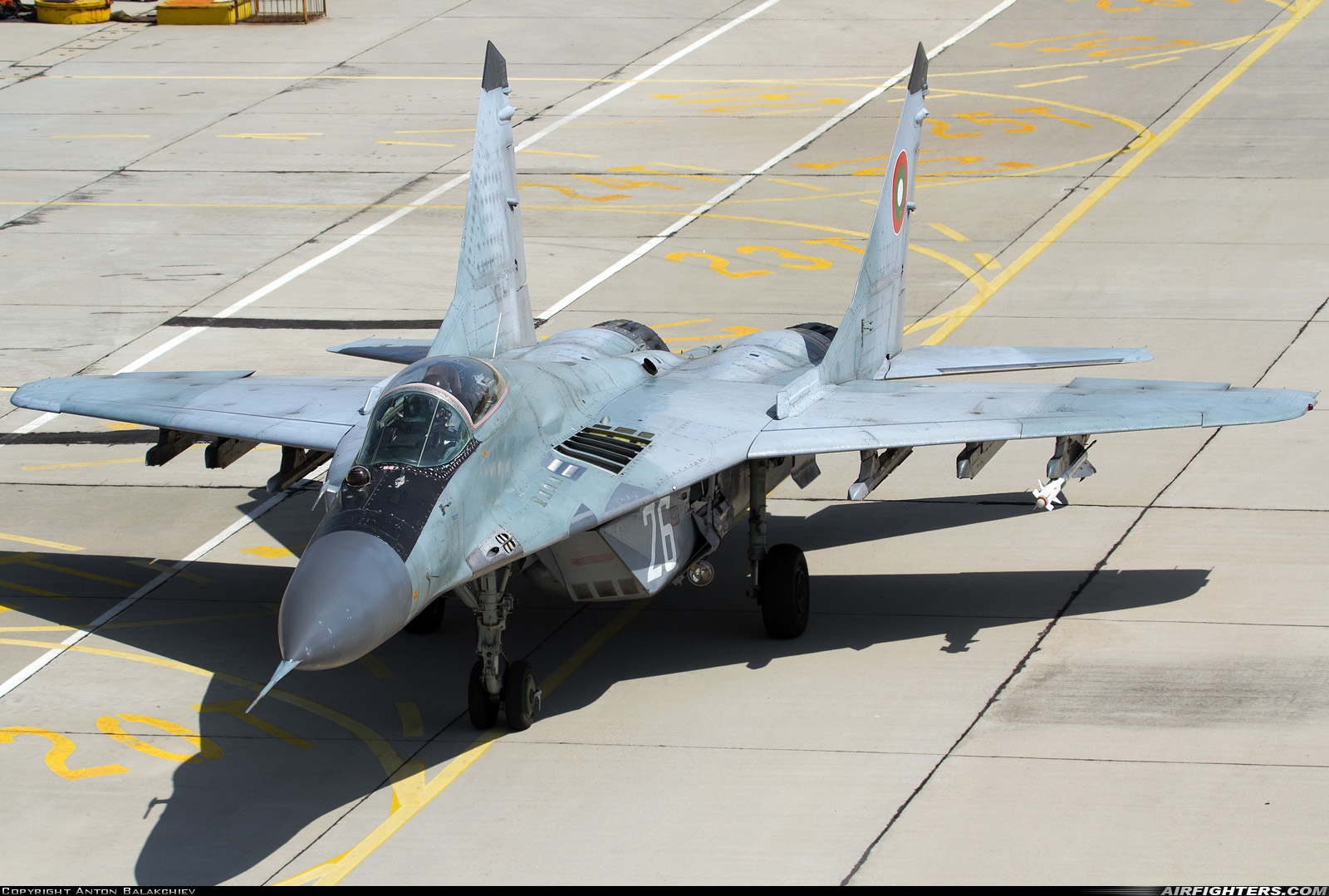 Bulgaria - Air Force Mikoyan-Gurevich MiG-29 (9.12) 26 at Graf Ignatievo (LBPG), Bulgaria