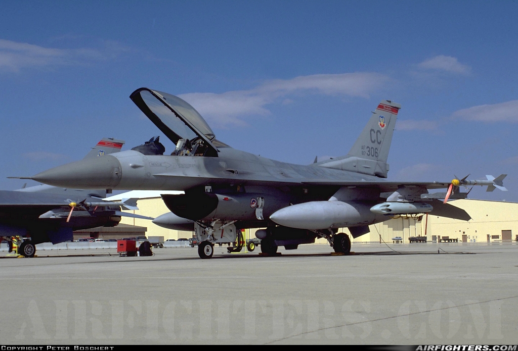 USA - Air Force General Dynamics F-16C Fighting Falcon 87-0306 at Clovis - Cannon AFB (CVS / KCVS), USA
