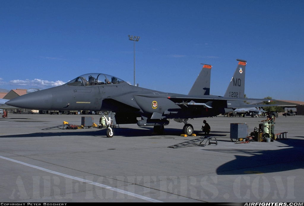 USA - Air Force McDonnell Douglas F-15E Strike Eagle 87-0202 at Las Vegas - Nellis AFB (LSV / KLSV), USA