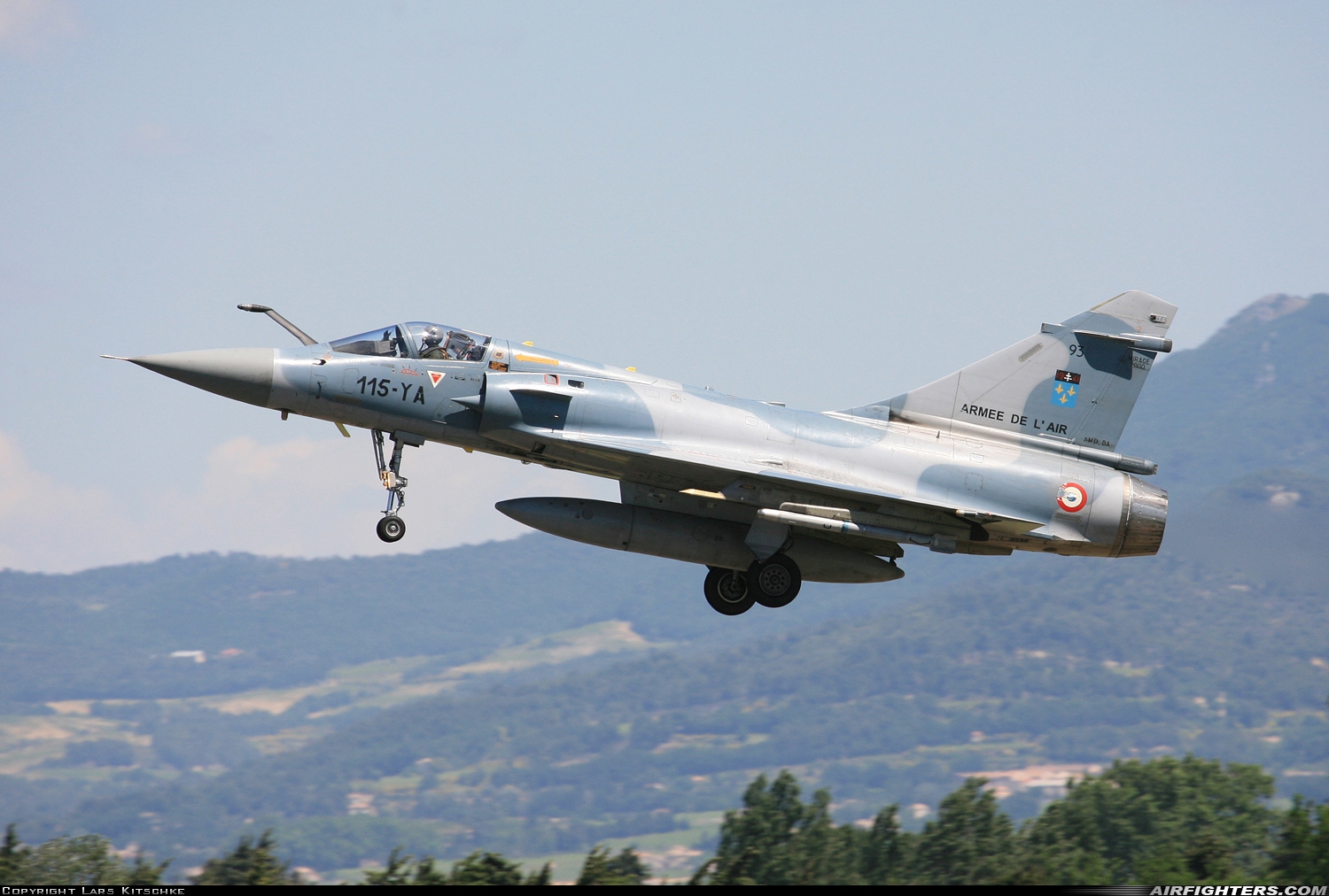 France - Air Force Dassault Mirage 2000C 93 at Orange - Caritat (XOG / LFMO), France