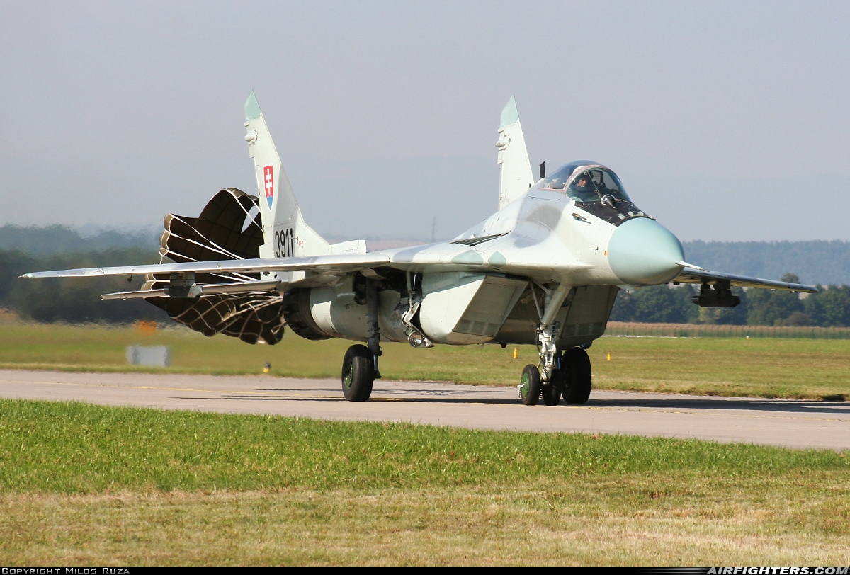 Slovakia - Air Force Mikoyan-Gurevich MiG-29AS 3911 at Hradec Kralove (LKHK), Czech Republic