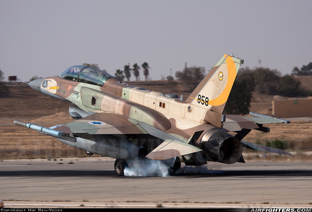 Israel - Air Force Lockheed Martin F-16I Sufa 858 at Beersheba - Hatzerim (LLHB), Israel