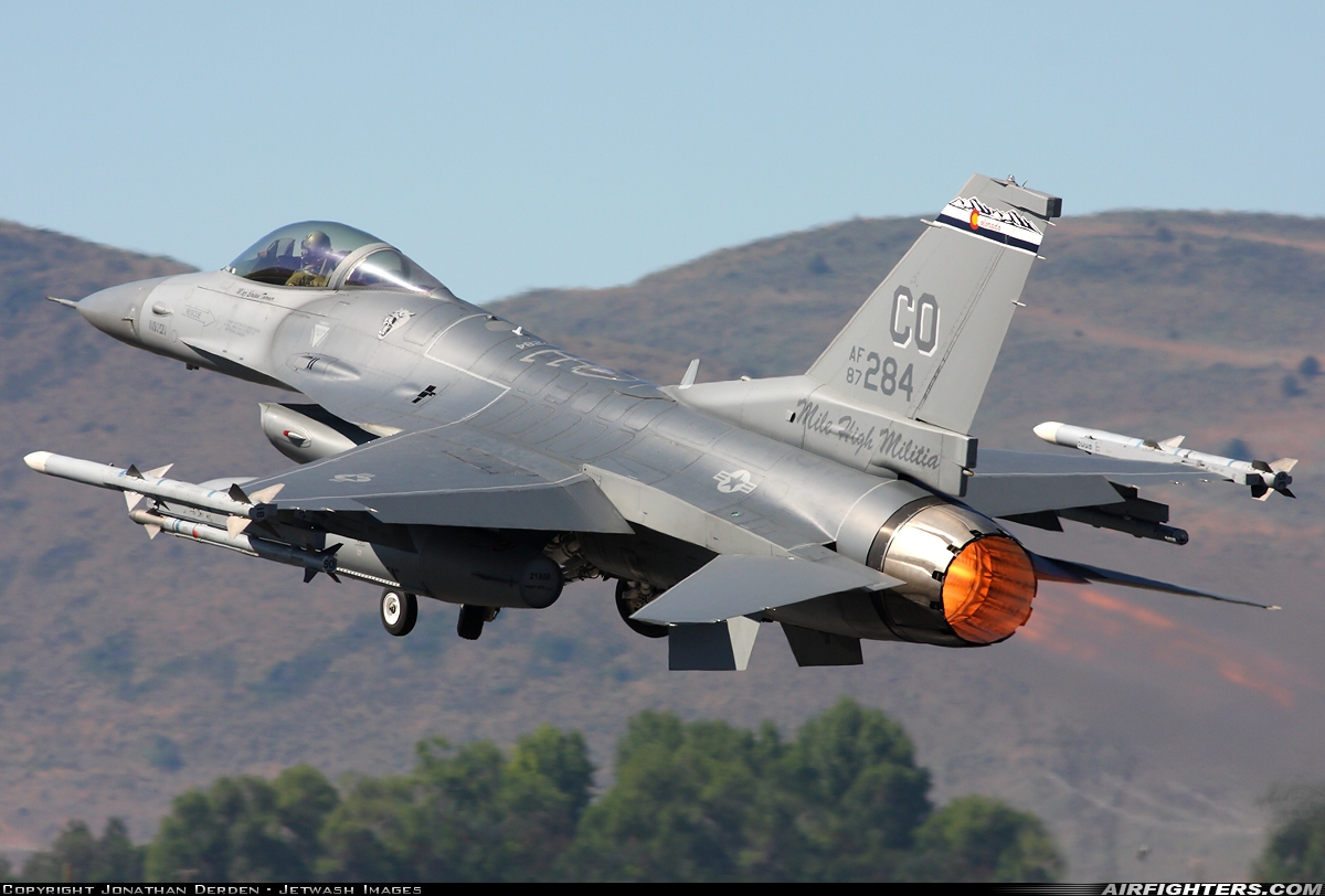 USA - Air Force General Dynamics F-16C Fighting Falcon 87-0284 at Klamath Falls - Kingsley Field (LMT / KLMT), USA