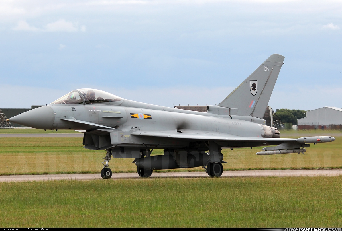 UK - Air Force Eurofighter Typhoon F2 ZJ932 at Coningsby (EGXC), UK