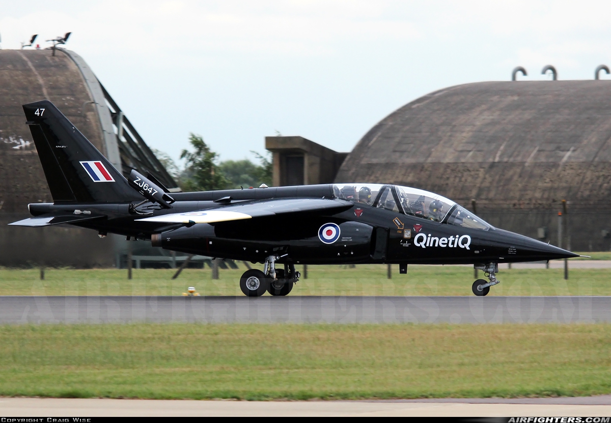 Company Owned - QinetiQ Dassault/Dornier Alpha Jet A ZJ647 at Coningsby (EGXC), UK