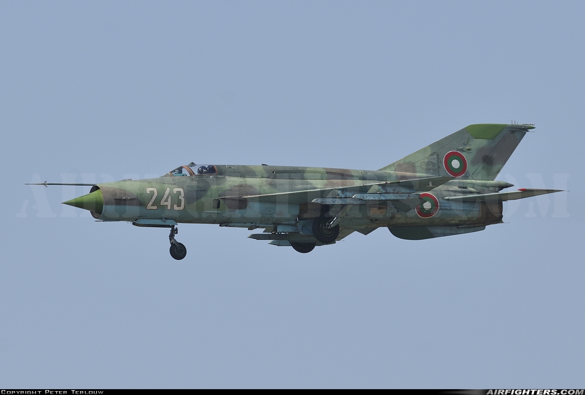 Bulgaria - Air Force Mikoyan-Gurevich MiG-21bis 243 at Plovdiv (- Krumovo) (PDV / LBPD), Bulgaria