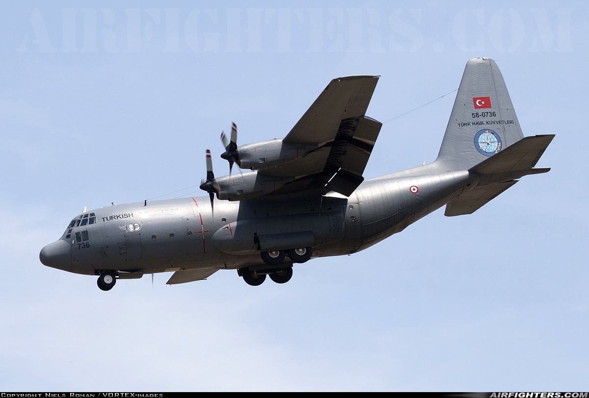 Türkiye - Air Force Lockheed C-130B Hercules (L-282) 58-0736 at Izmir - Cigli (IGL / LTBL), Türkiye