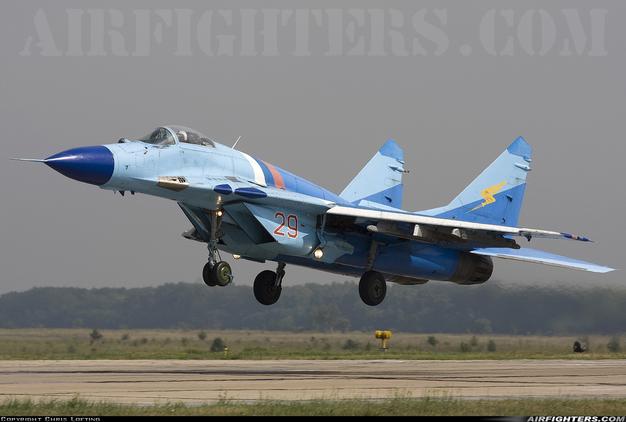 Russia - Air Force Mikoyan-Gurevich MiG-29 (9.13) 29 RED at Lipetsk - Air Base (2 / West), Russia