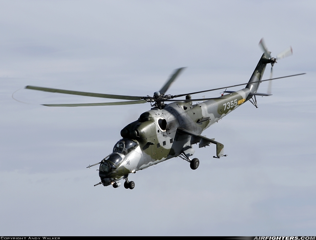 Czech Republic - Air Force Mil Mi-35 (Mi-24V) 7355 at Leuchars (St. Andrews) (ADX / EGQL), UK