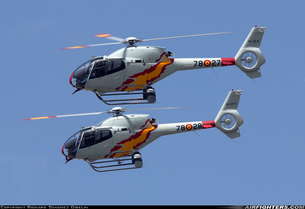 Spain - Air Force Eurocopter EC-120B Colibri HE.25-8 at Malaga (AGP / LEMG), Spain