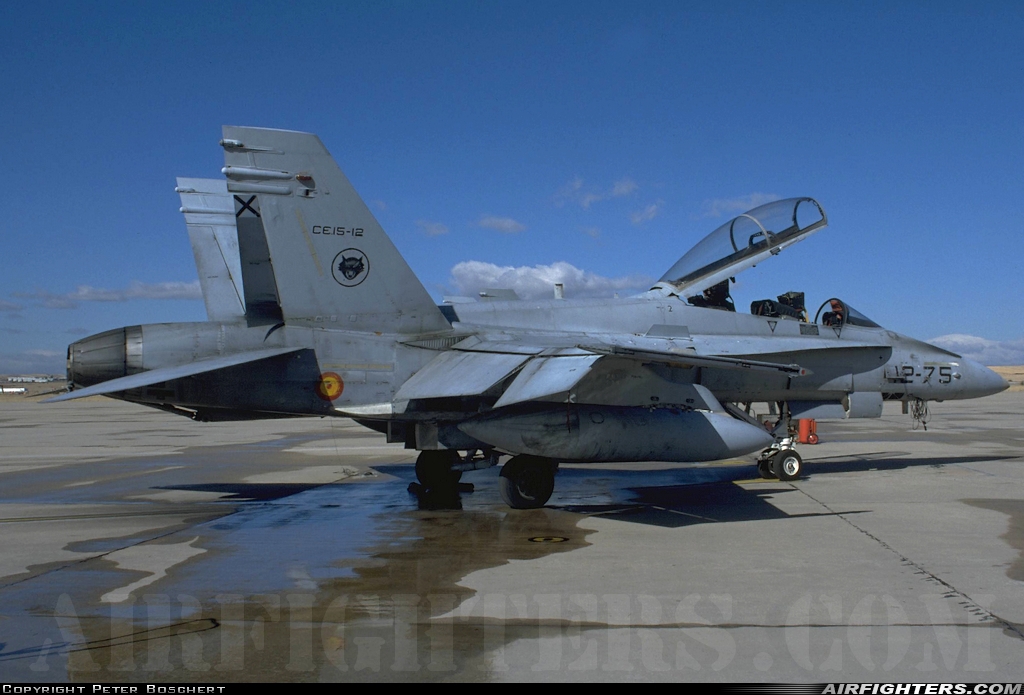 Spain - Air Force McDonnell Douglas CE-15 Hornet (EF-18B+) CE.15-12 at Madrid - Torrejon (TOJ / LETO), Spain