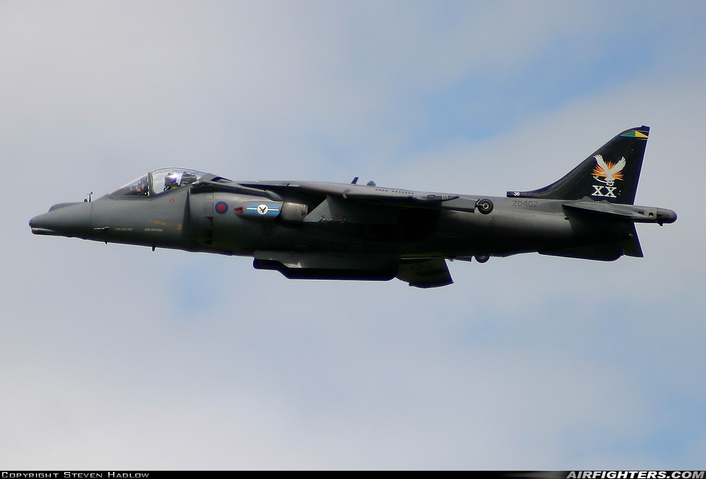 UK - Air Force British Aerospace Harrier GR.7 ZD407 at Leeming (EGXE), UK