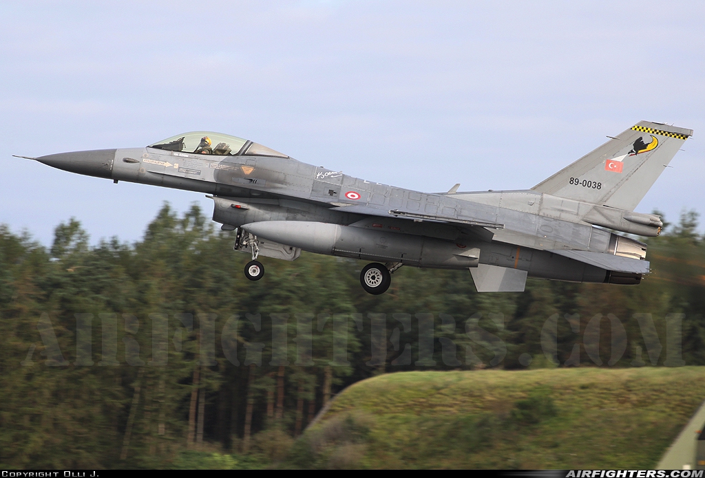 Türkiye - Air Force General Dynamics F-16C Fighting Falcon 89-0038 at Wittmundhafen (Wittmund) (ETNT), Germany