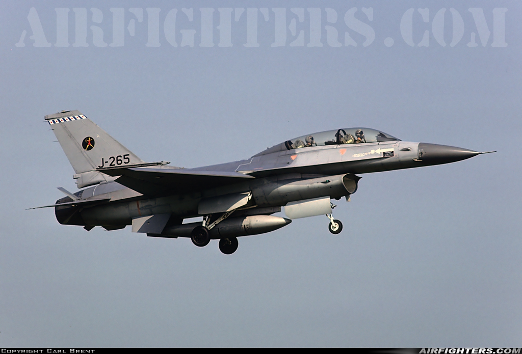 Netherlands - Air Force General Dynamics F-16B Fighting Falcon J-265 at Leeuwarden (LWR / EHLW), Netherlands