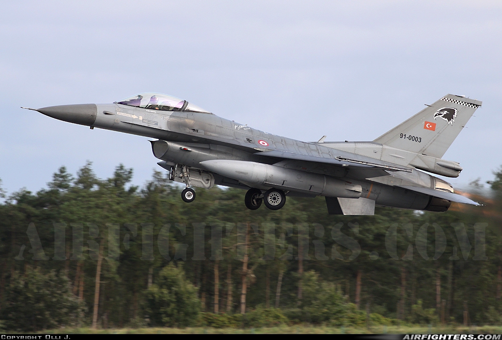 Türkiye - Air Force General Dynamics F-16 Fighting Falcon 91-0003 at Wittmundhafen (Wittmund) (ETNT), Germany