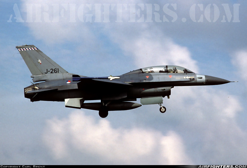 Netherlands - Air Force General Dynamics F-16B Fighting Falcon J-261 at Leeuwarden (LWR / EHLW), Netherlands